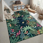 LIVEBOX Washable Jungle Dark Green Rug 5x7 - Image 2
