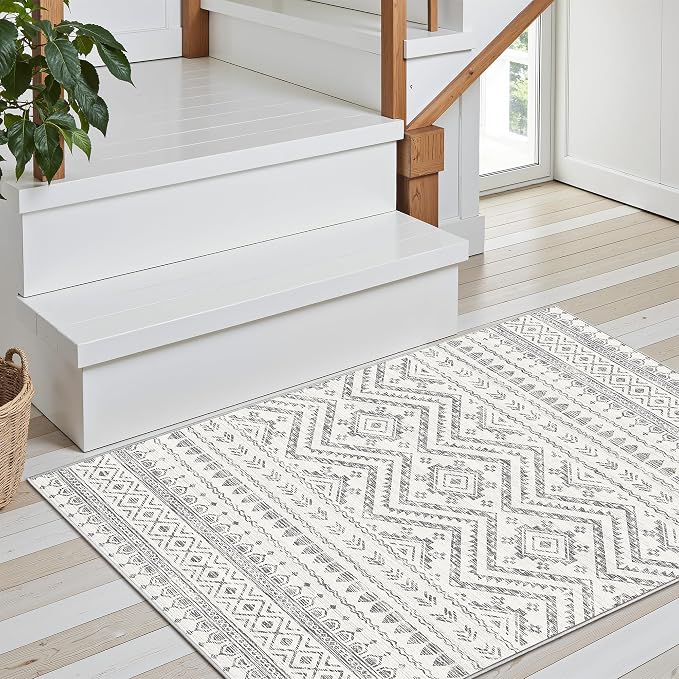 Miukiki 2x3 Entryway Rug Moroccan Washable Non Slip Indoor Floor Carpet - Image 6