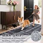 3x5 Washable Rug, Modern Distressed Stripe, Small Area Rug Non Slip, Woven Thin - Image 9