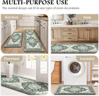 Boho Kitchen Mats for Floor 2 Piece Set Anti Fatigue Cushioned PVC Kitchen Rugs - Image 6