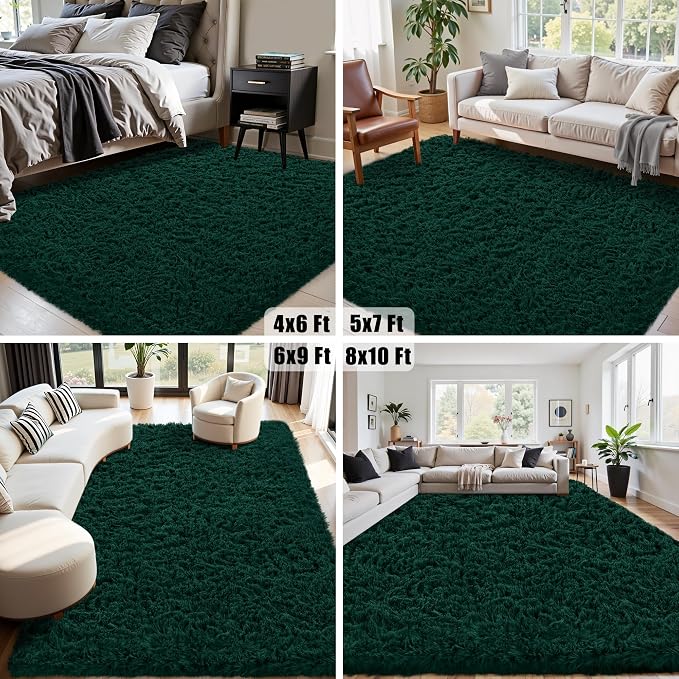 8x10 Area Rug for Living Room:Ultra Soft Fluffy Shag Purple Rugs, Large Fuzzy - Image 8