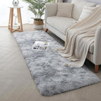 2x6 Fluffy Shag Light Grey Rug for Bedroom, Soft Fuzzy Plush Washable Non Slip - Image 6