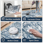 Runners for Hallways Ultra Non-Slip 2x8 Washable Kitchen Rug Abstract Tear and - Image 6