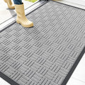 OLANLY Front Door Mat Outside Entrance 47x32, Heavy Duty Sturdy Natural Rubber by OLANLY