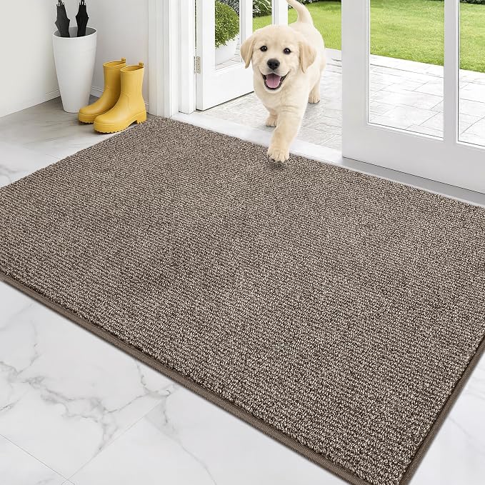 PURRUGS Dirt Trapping Door Mat 34" x 59", Non-Slip Machine Washable Entry Rug by PURRUGS