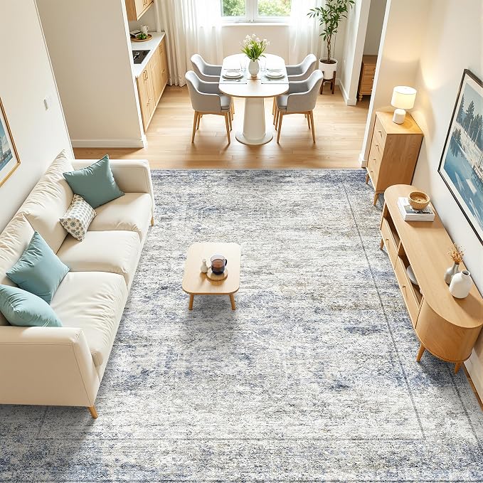 8x10 Area Rugs for Living Room, Non-Slip Backing Large Washable Rug for Nursery - Image 5