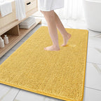 OLANLY Large Bathroom Rugs 59x35, Extra Soft Absorbent Chenille Bath Rugs by OLANLY