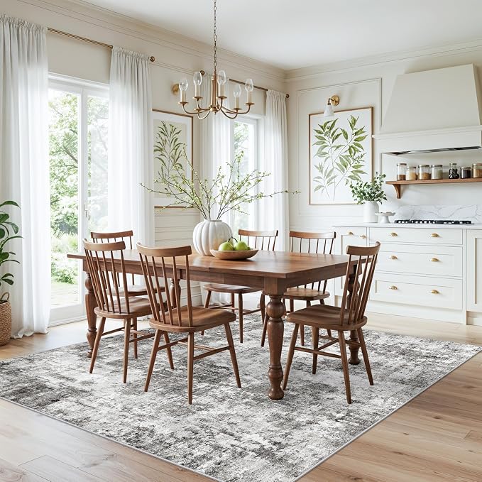 ZHXXUJ 7x7 Square Washable Area Rug, Non-Slip Indoor Rug - Image 4