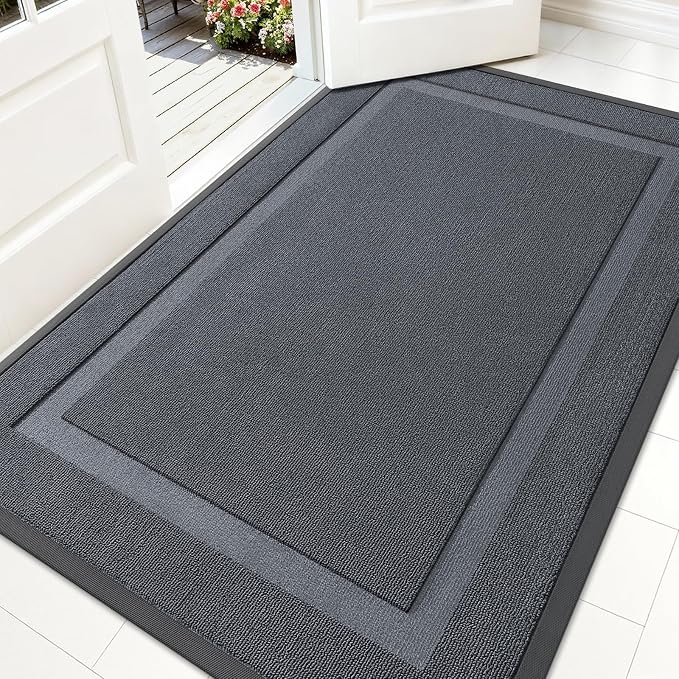 OLANLY Front Door Mat Indoor Outdoor Entrance, Waterproof All-Season, by OLANLY