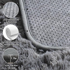 ONASAR Grey Area Rugs 9x12 Living Room, Soft Plush Thick Shaggy Big Floor Carpet - Image 3