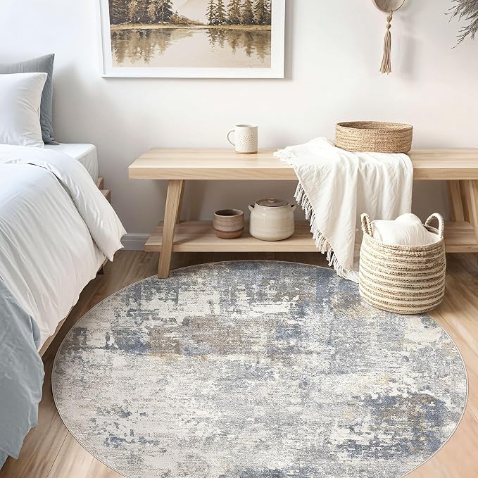 UERMEI 5ft Round Area Rug Living Room Rugs - Image 4