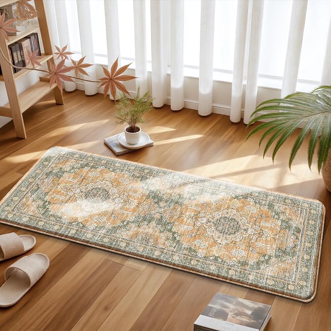 Boho Kitchen Mats for Floor 2 Piece Set Anti Fatigue Cushioned PVC Kitchen Rugs - Image 7
