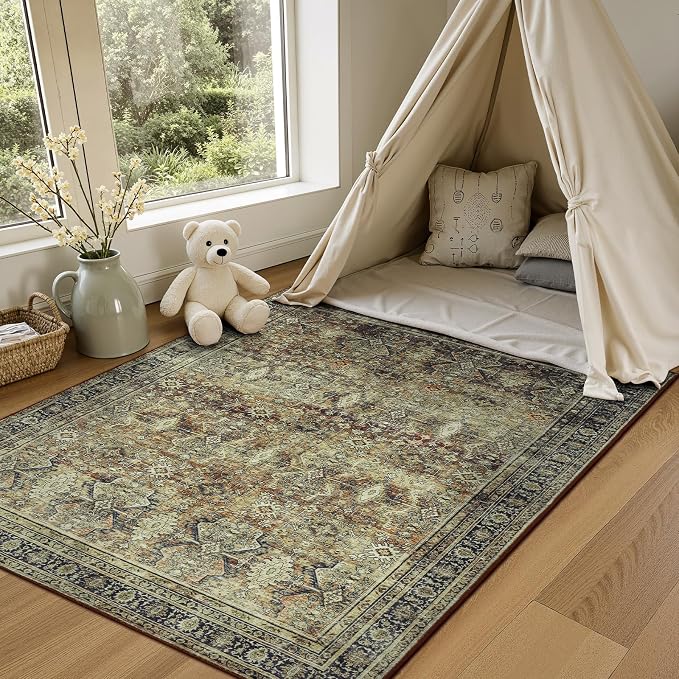 Lofus 3x5 Area Rug for Entryway, Washablee Soft Rugs for Bedroom, Living Room - Image 4