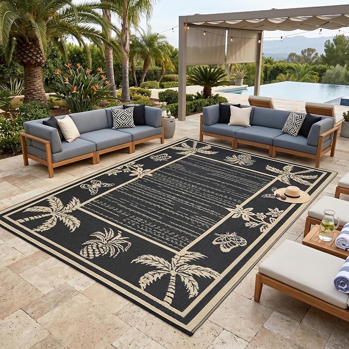 Garvee Outdoor Rug 9x12 Waterproof by Garvee