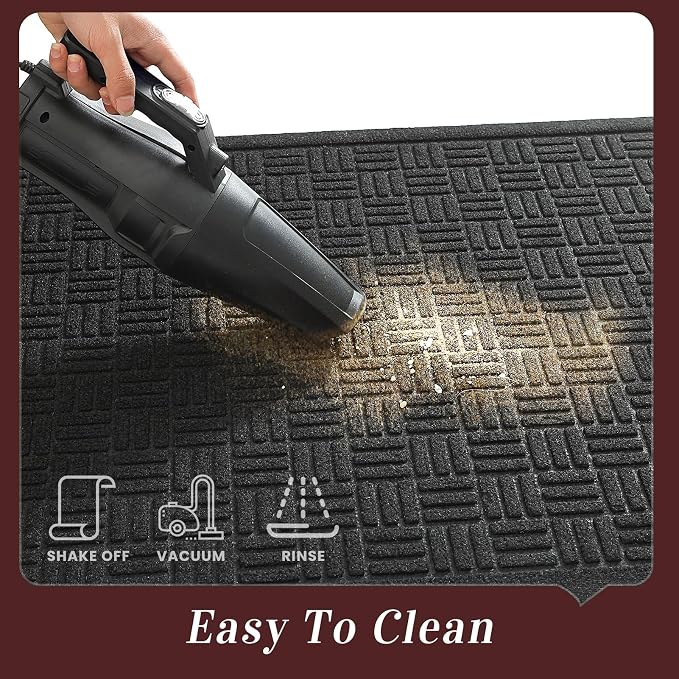 Mibao Front Door Mat Outdoor Entrance, Waterproof Dirt Trapper Doormat - Image 4
