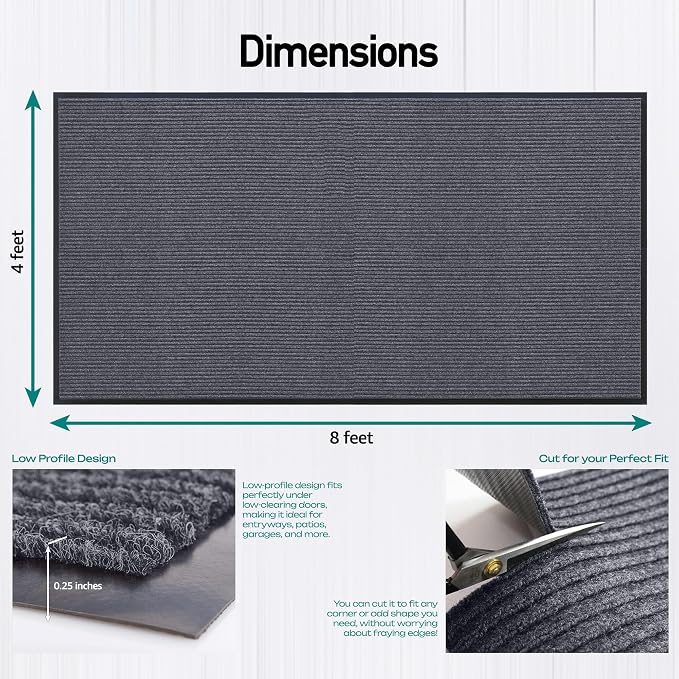 MaxMat® 4x8 Outdoor Rug, Extra Large Entryway Mat - Image 2