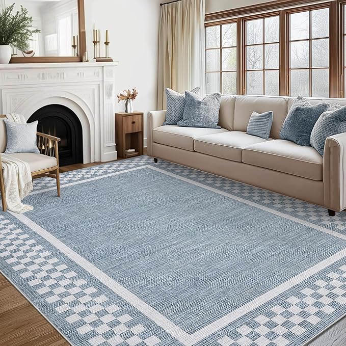 GarveeHome Washable Area Rug 4x6 Small Living Room Rugs Modern Bordered Soft - Image 9