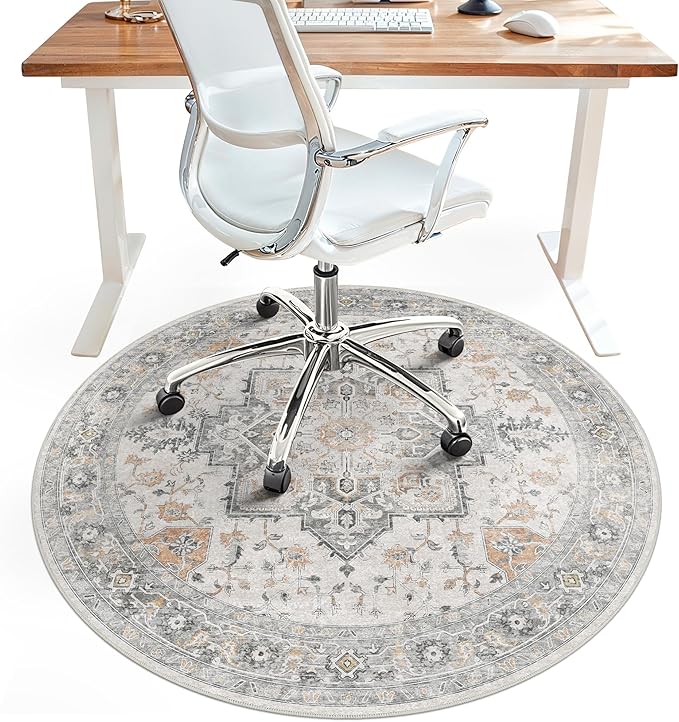 Office Chair Mat for Hardwood Tile Floor, Under Desk Carpet Protector for by BESBLEE