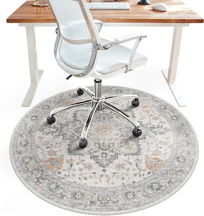 Office Chair Mat for Hardwood Tile Floor, Under Desk Carpet Protector for by BESBLEE