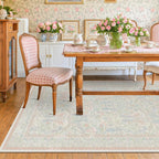 Washable Blue and Pink Rug 5x7 - Image 8