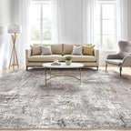 LOONGRUG 9x12 Area Rug Living Room: Washable Large Abstract Soft Stain - Image 5