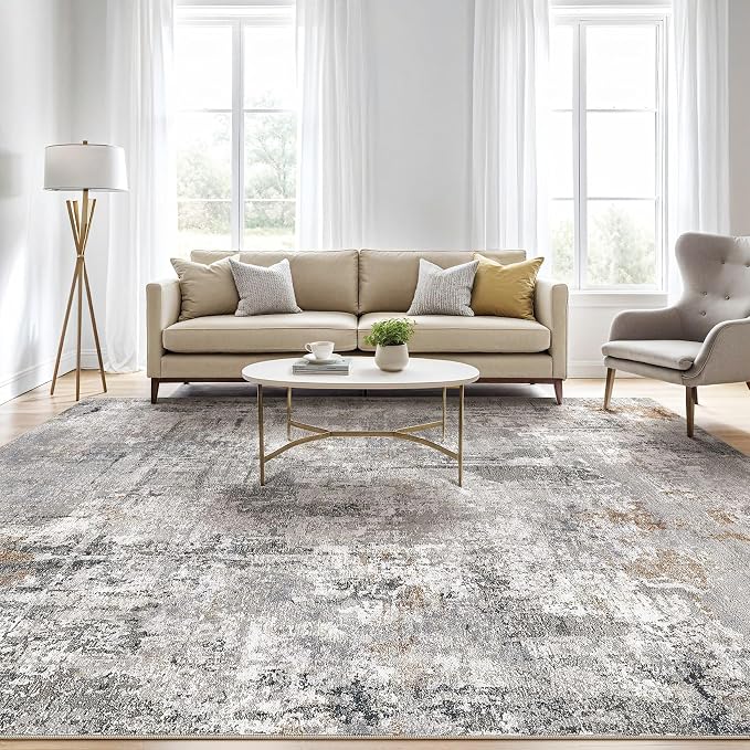 6x9 Area Rugs Washable Rug: Large Abstract Modern Soft Stain Resistant Indoor - Image 5