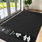 4 Pack Charcoal Commercial Door Mat 3'x6' Heavy Duty Industrial Floor Mat by Unknown