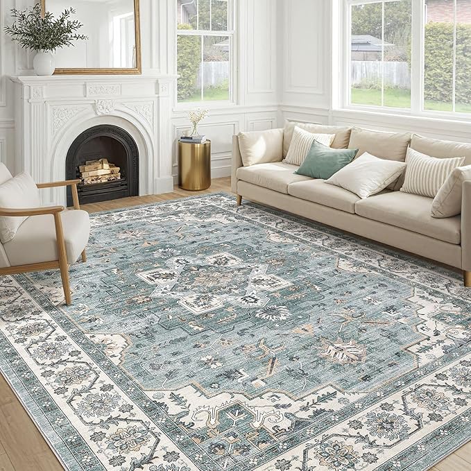 Vintage Living Room Area Rug 10x14 by COTILED