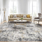 6x8 Area Rug Living Room: Washable Large Abstract Soft Stain Resistant Indoor - Image 5