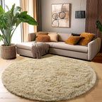 Amdrebio Beige Round Area Rug 4Ft - Image 5