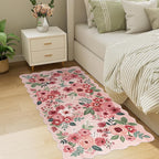 DUKINO 2x4 Washable Runner Rugs, Non Slip Floral Print Entryway Rug - Image 6
