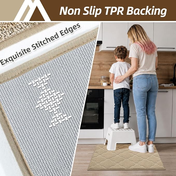 COSY HOMEER Kitchen Rugs 24"x36" Non-Slip Washable Kitchen Mats - Image 5