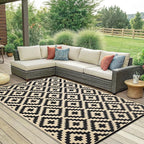 Smiry Waterproof Outdoor Rug 6x9 ft, Reversible Plastic Straw Patio Camping Rugs - Image 7