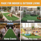 Ottomanson Artificial Grass Runner Lite 31" x 38', Fake Grass - Image 4