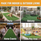 Ottomanson Artificial Turf Lite 78" x 22', Fake Grass Carpet - Image 4