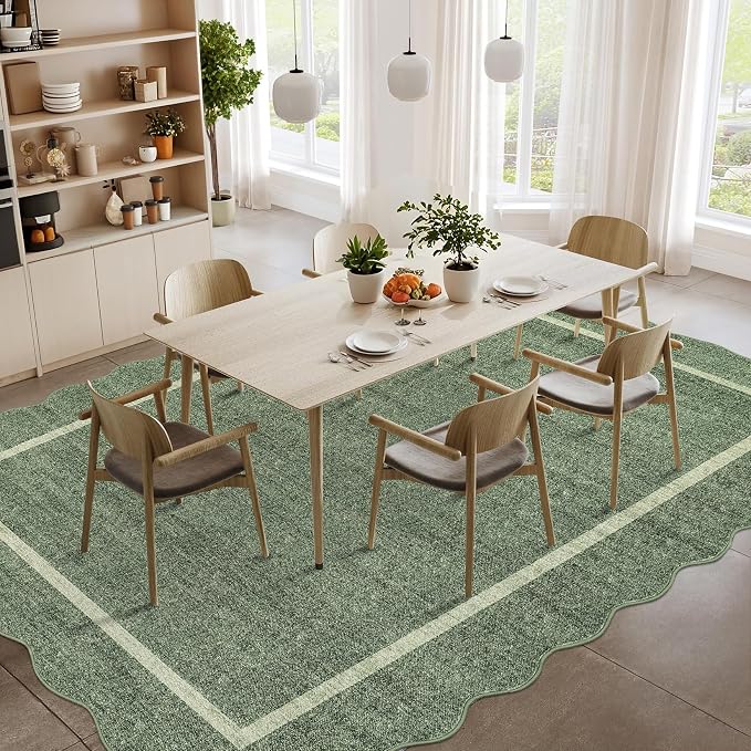 GarveeHome Scalloped Washable Area Rug 6x9 Rug - Image 8