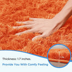 8x10 Orange Area Rugs for Living Room, Large Fluffy Shag Rug for Bedroom Nursery - Image 5