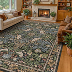 Vintage 9x12 Dining Room Rugs for Under Table by HazoHaus