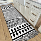 IOHOUZE Kitchen Hallway Runner Rug -2'x6' Boho Black White Entryway Runner Rugs by iOhouze