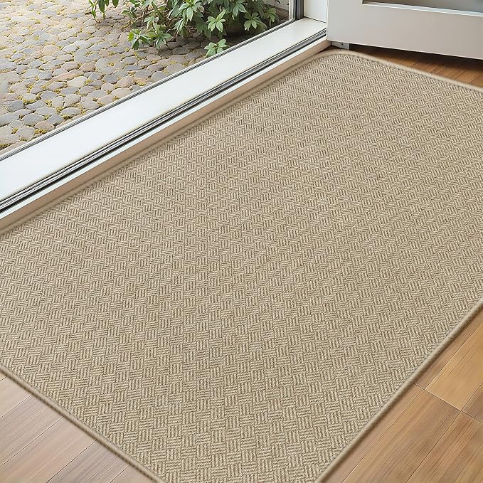 Ultra Thin Door Mat Indoor Entrance 17"x29", Low-Profile Indoor Door Mat by Unknown
