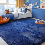 PAGISOFE Blue Rug 4x6 Ft Fluffy Shag Rugs - Image 8