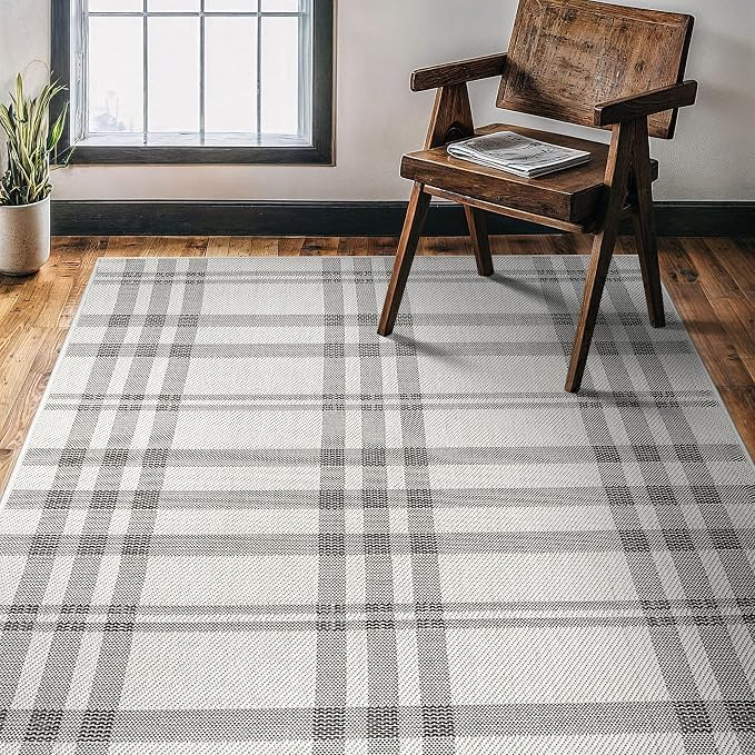 CAMILSON Easy Jute Rug 5x7, Indoor Outdoor Off-White Color Fiber Area Rugs - Image 8