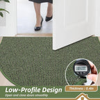 BEQHAUSE Dirt Trapper Door Mat 32" x 48" Half Circle Non-Slip Washable Doormats - Image 5