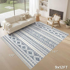 cotiled 9x12 Area Rugs Living Room Rug: Washable Boho Rugs - Image 9