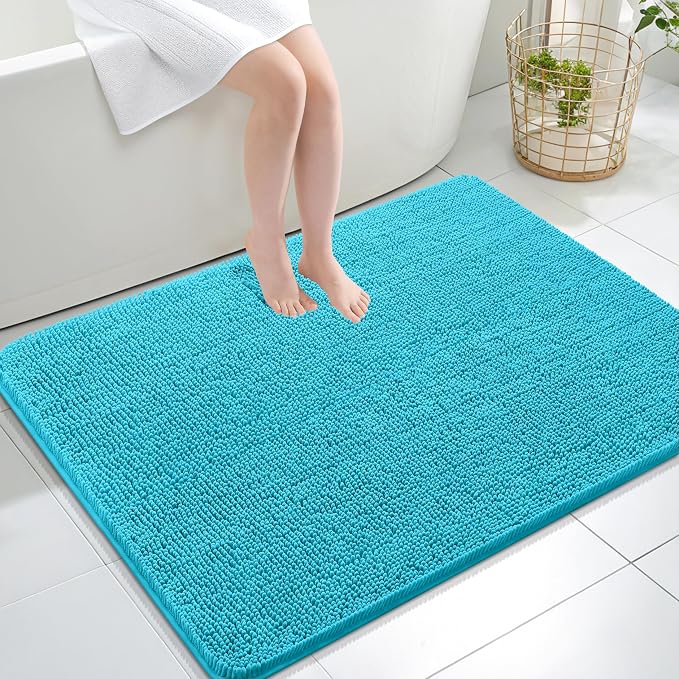 OLANLY Large Bathroom Rugs 40x32, Extra Soft Absorbent Chenille Bath Rugs by OLANLY