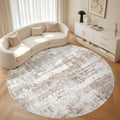 Round Rug Living Room Rugs: 7Ft Washable Circle Large Abstract Modern Soft by LOONGRUG