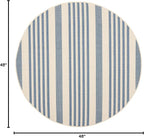 SAFAVIEH Courtyard Collection 4' Round Beige/Blue CY6062 Stripe Indoor/ - Image 2