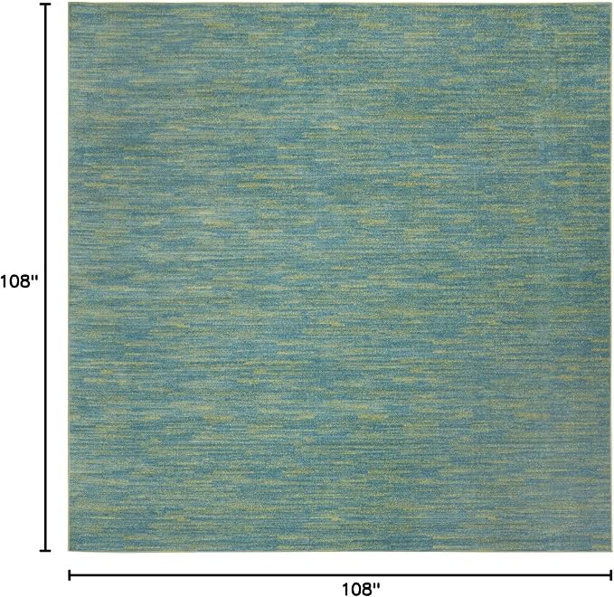 Nourison Home Nourison Essentials Blue Green 9' x Square Area Rug - Image 2