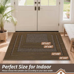 BEQHAUSE Indoor Door Mat 20" x 32", Dirt Trapper Door Mats Non-Slip Entryway - Image 2