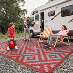 GENIMO Christmas Outdoor Rug for Patio Clearance, Lightweight Waterproof RV - Image 3